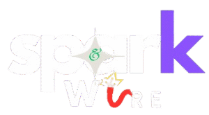 Spark and Wire White Logo